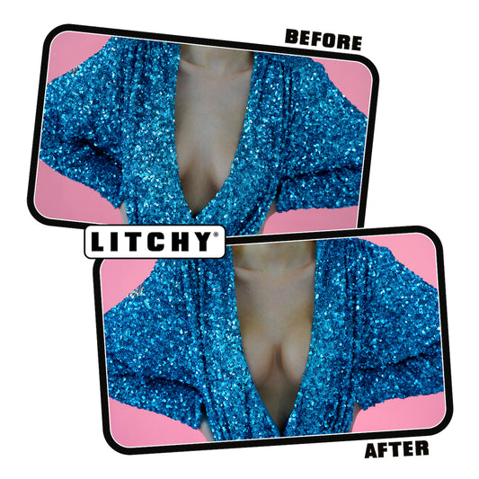 Before & After LITCHY Boob Tape