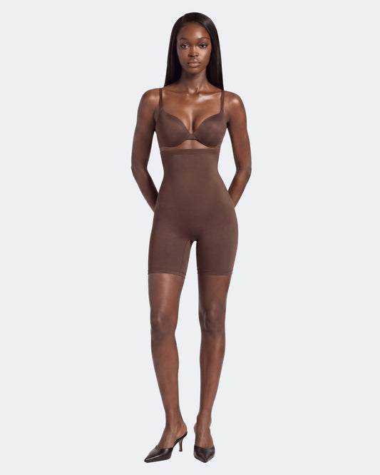 Litchy High-Waisted Short in Espresso, butt lifting shapewear met tummy control en snatched waist