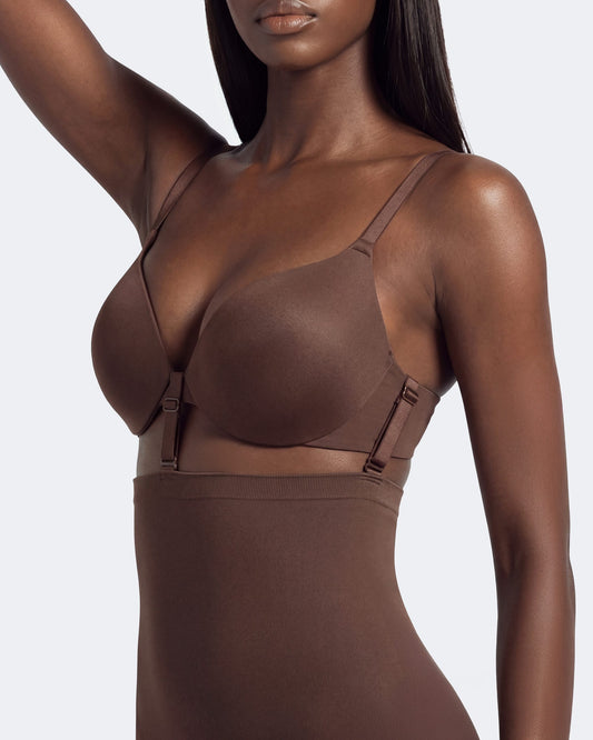 Litchy High-Waisted Short in Espresso met verstelbare bh-bandjes aan de bh