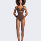 Litchy Core Sculpt High-Waisted Thong in Espresso, corrigerende shapewear met tummy control tot onder de bh