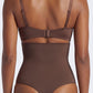 Litchy High-Waisted Thong in Espresso, achteraanzicht met thong-achterkant