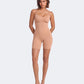 Litchy Mid-Thigh Bodysuit in Sandy, full body shapewear met tummy control van buste tot dij
