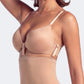 Litchy High-Waisted Short in Sandy op model met verstelbare bh-bandjes