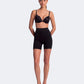 Litchy Mid-Rise Short in het zwart, butt lifting shapewear die billen lift en buik wegwerkt