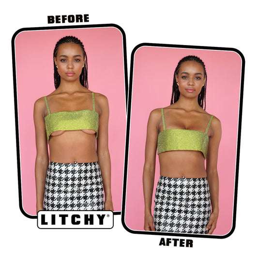 Before & After LITCHY Boob Tape